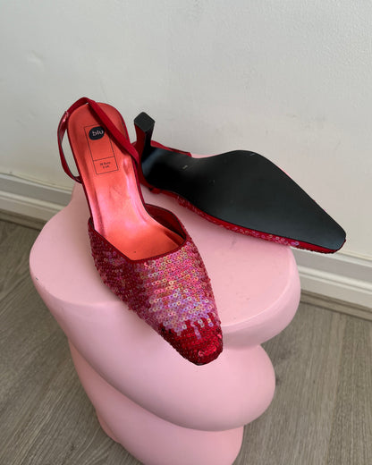 sequin heels, UK 5