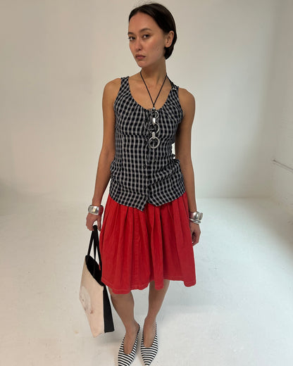 checkered blouse