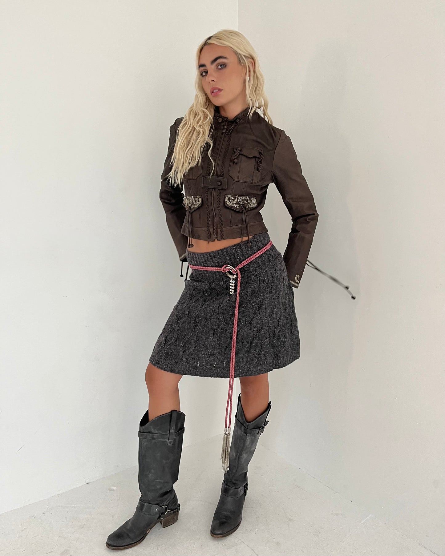 knit skirt, S