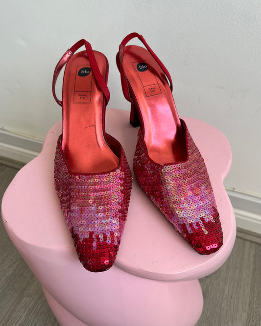 sequin heels, UK 5