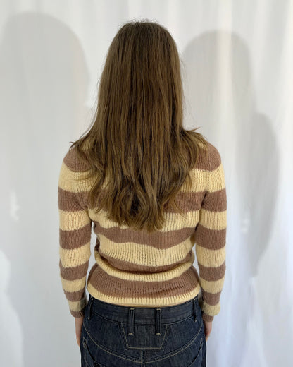 striped knit, S