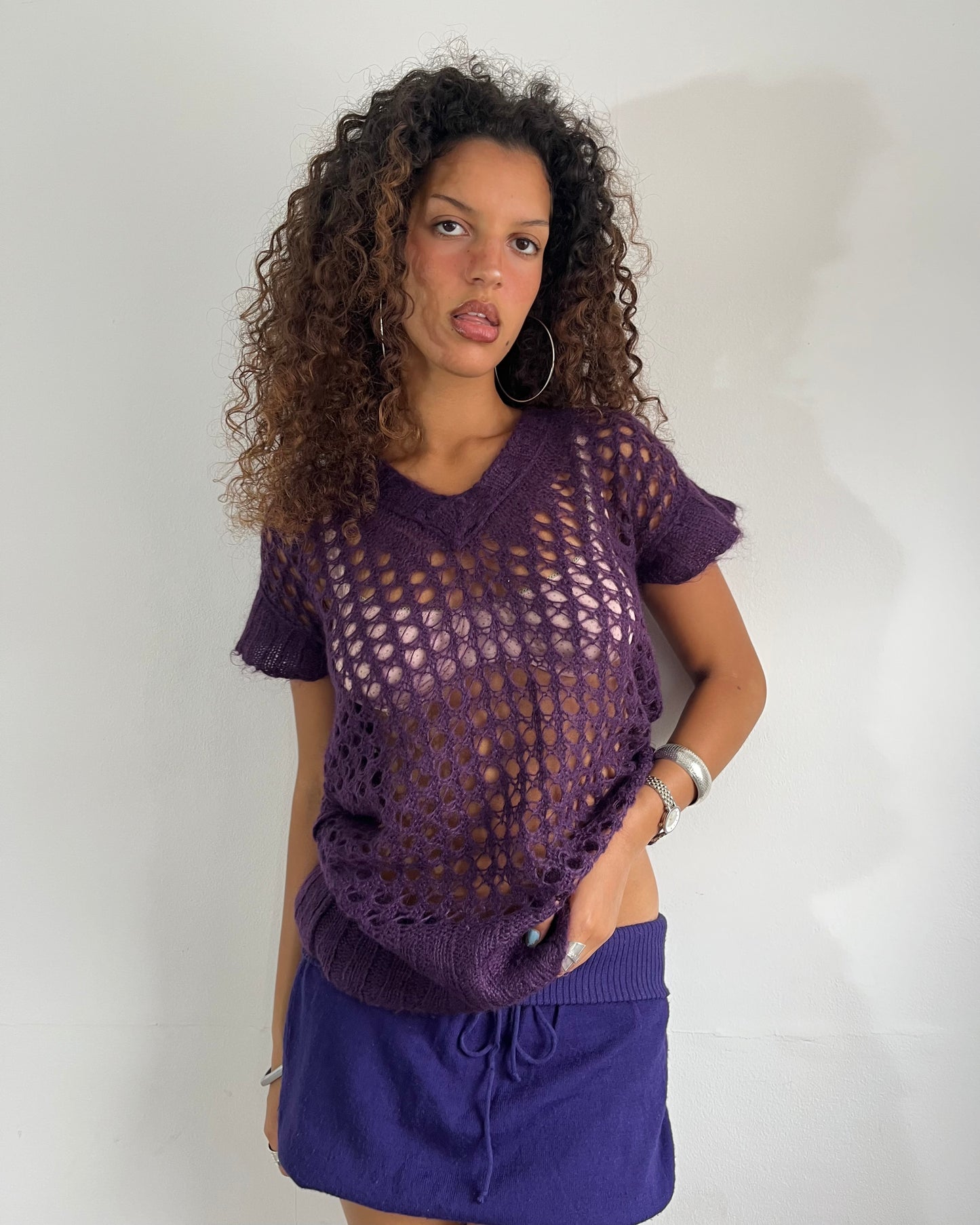 mohair top, M