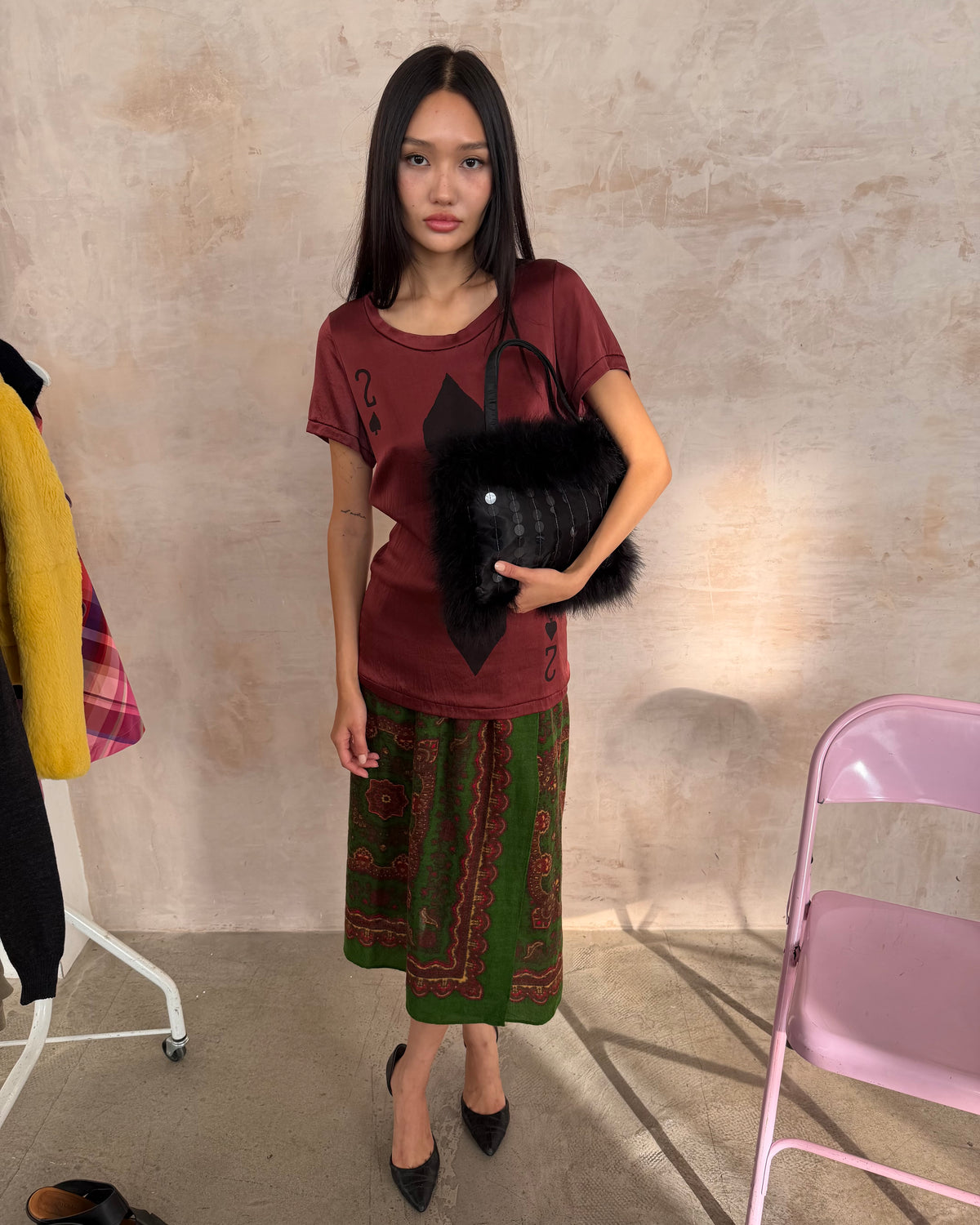 ostrich feather bag
