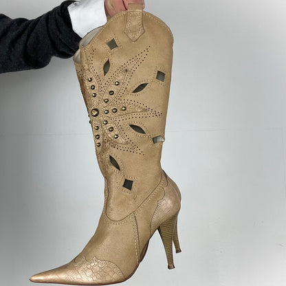 heeled boots, UK 6