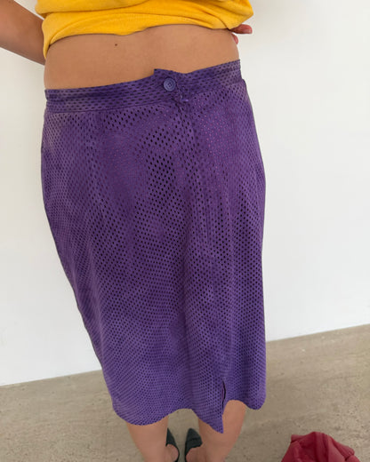70s suede skirt