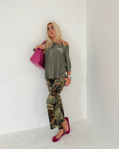 camo trousers, S