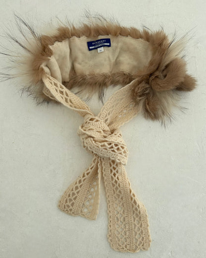 Burberry fur scarf