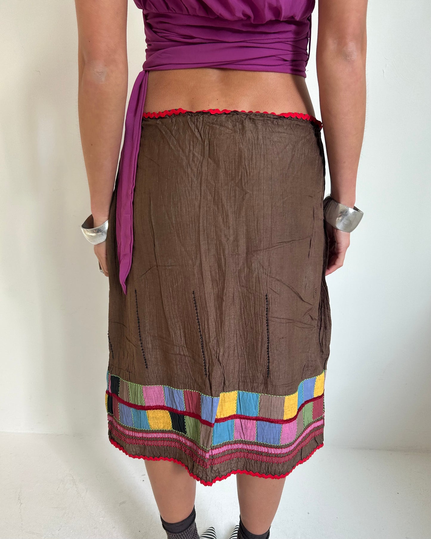 Alberta Ferretti SS 2000 silk skirt