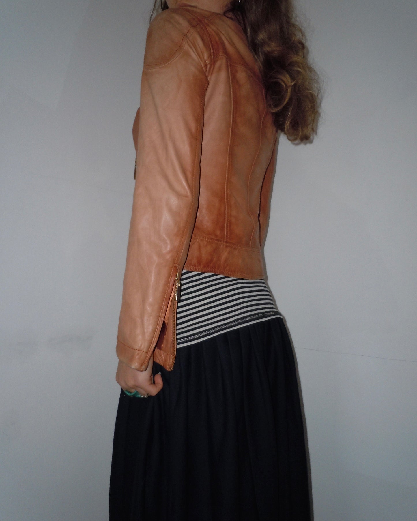 leather jacket, S