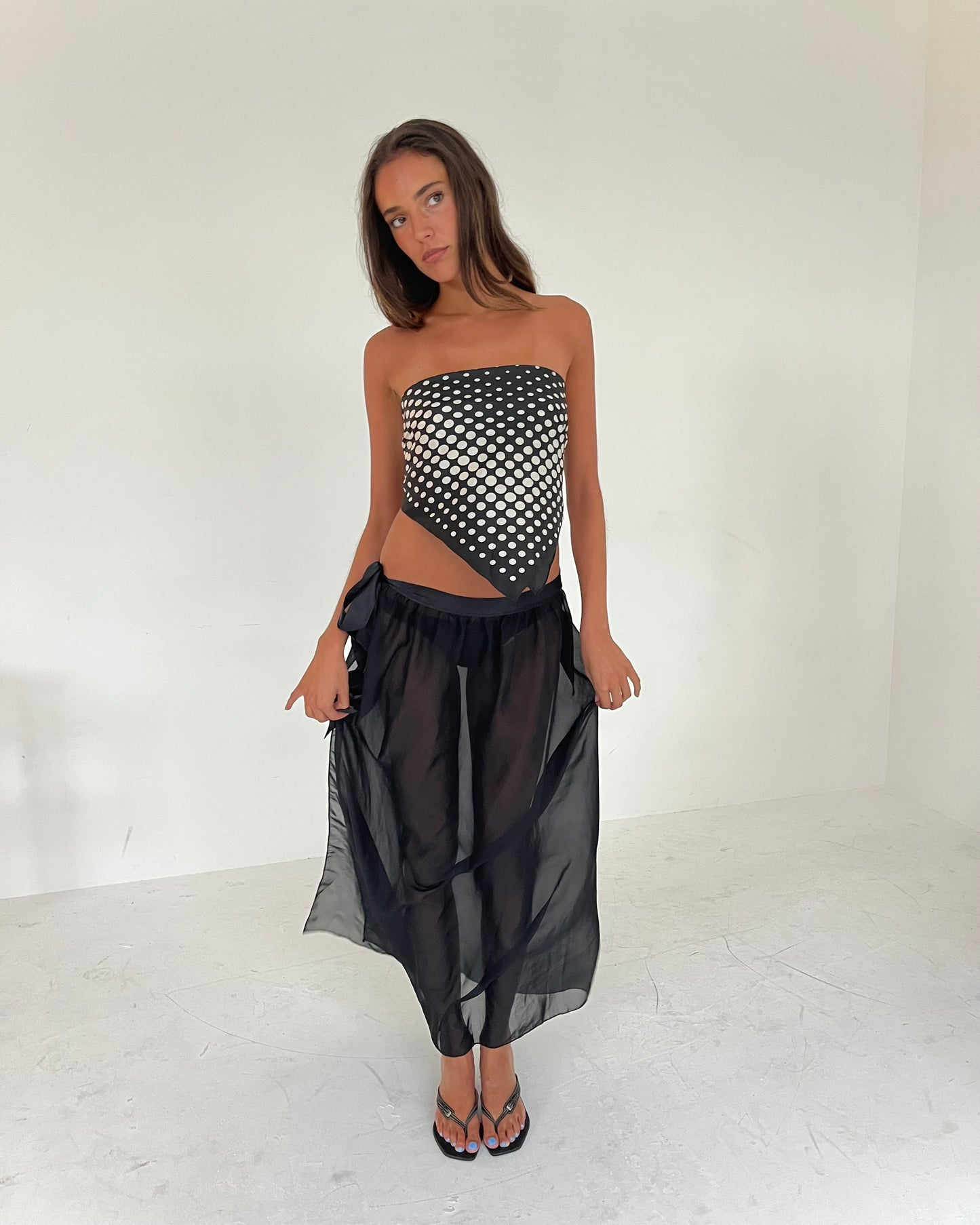 sheer skirt, S