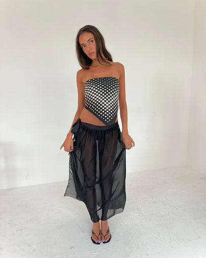 sheer skirt, S