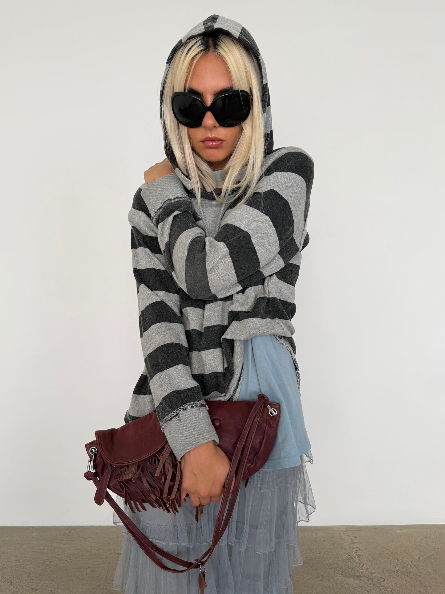 striped hoodie
