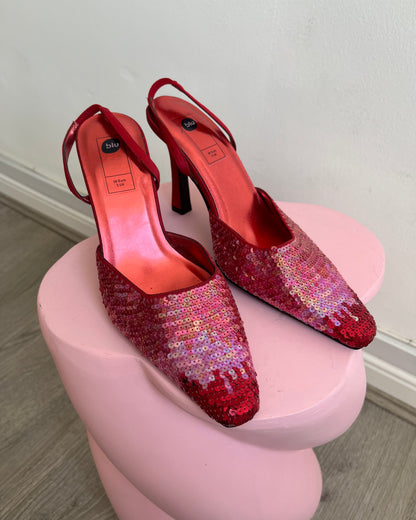 sequin heels, UK 5