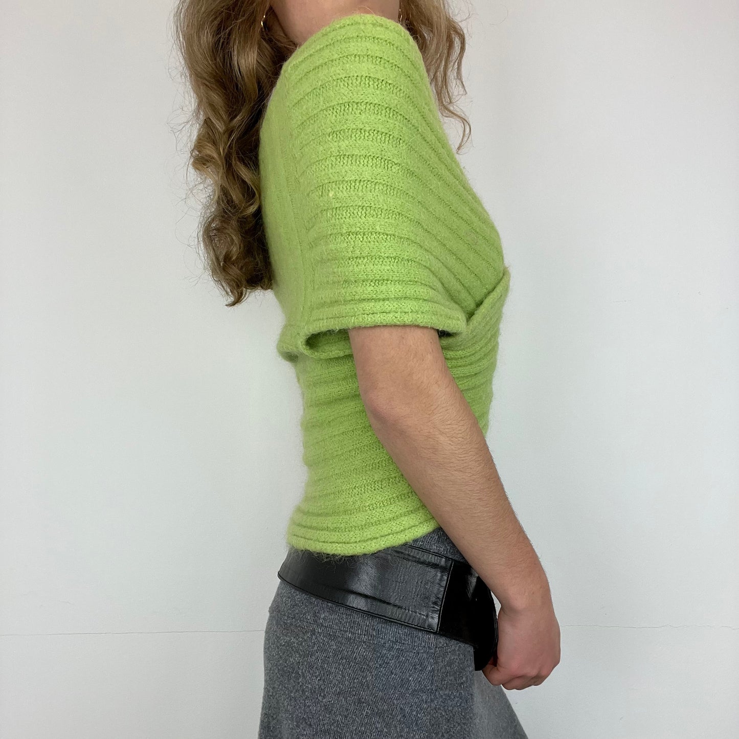 mohair wrap top, OS