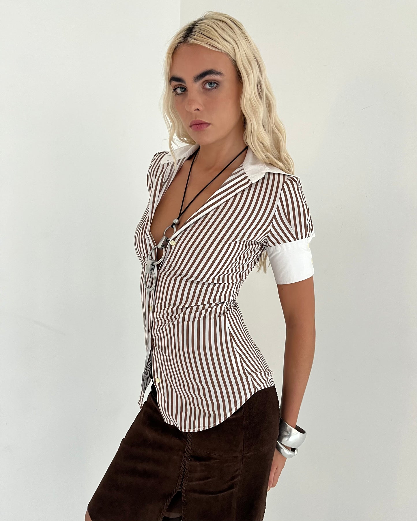 pinstriped shirt, XS