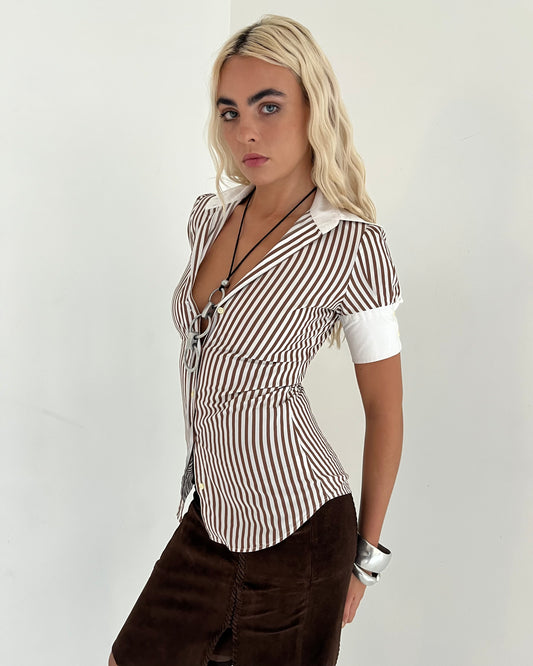 pinstriped shirt, XS