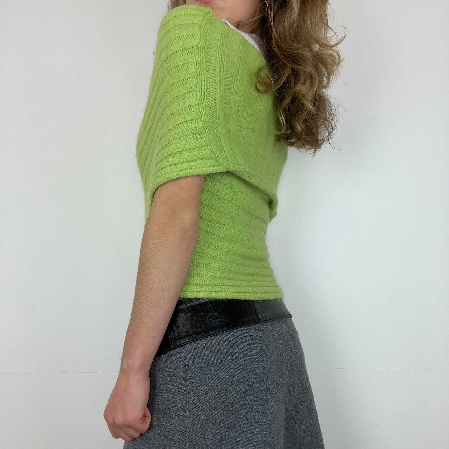 mohair wrap top, OS