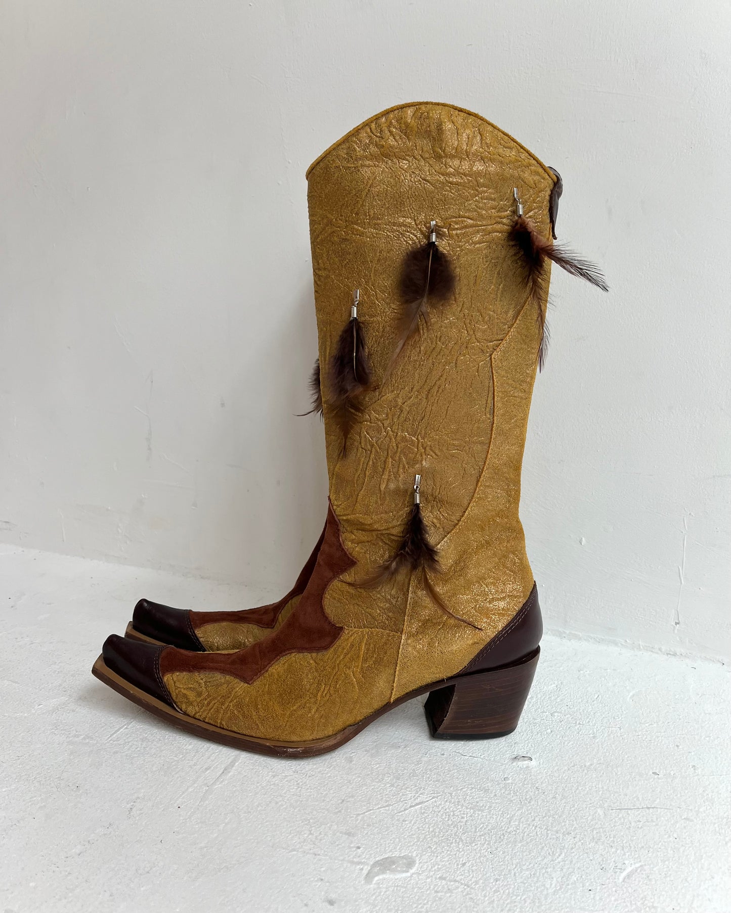leather boots, UK 5