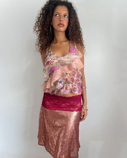 silk halter top, S/M