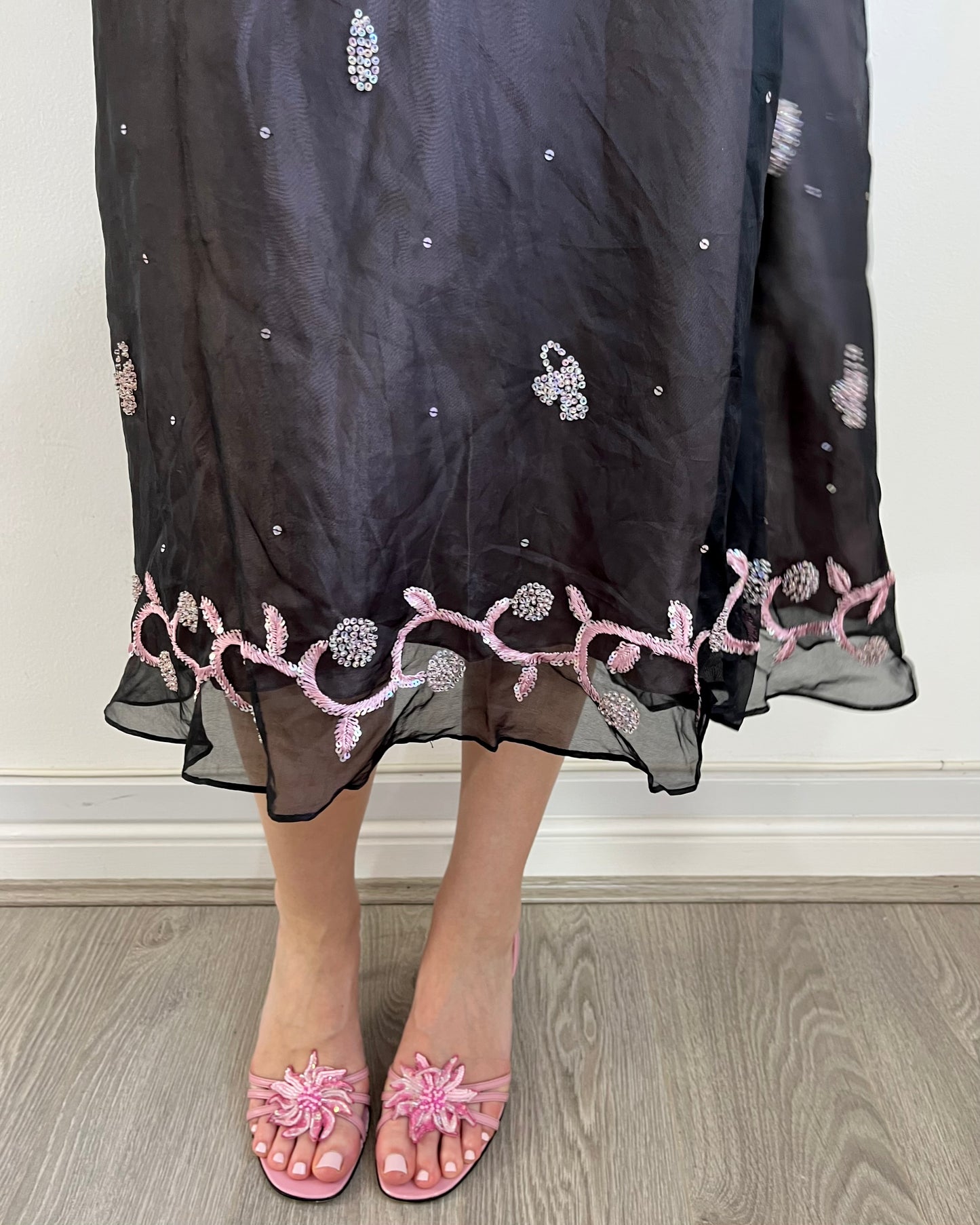 silk skirt, S