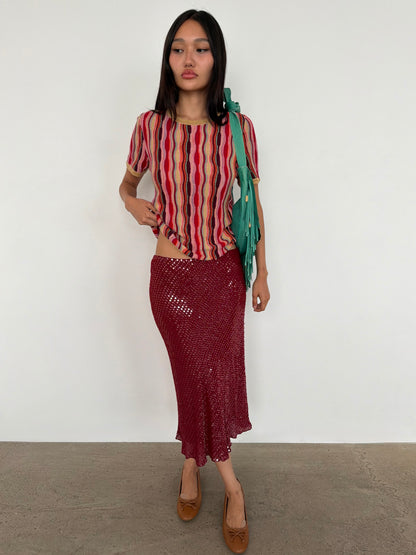 sequin skirt