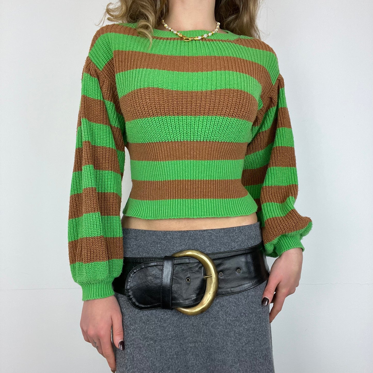 striped jumper, S