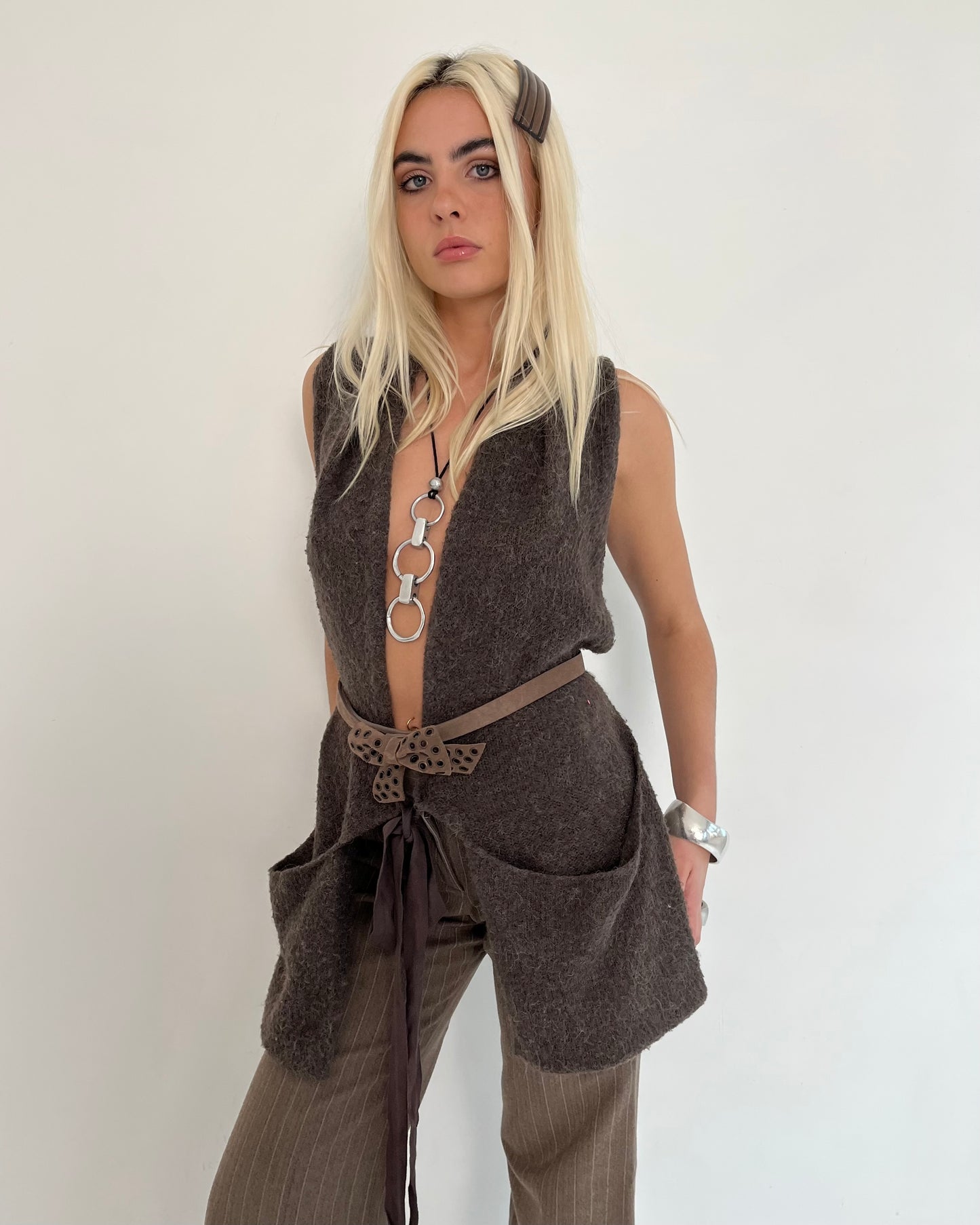 knit gilet, S