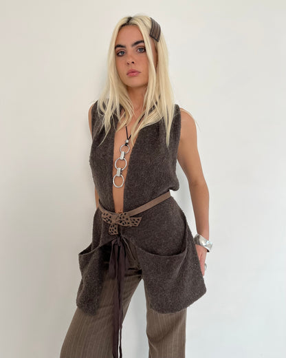 knit gilet, S