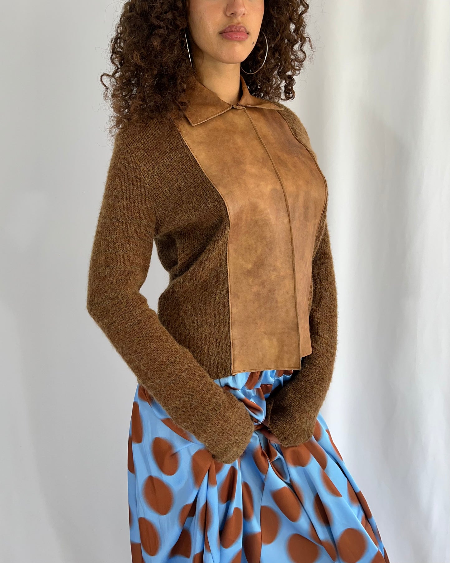 mohair leather jacket, M