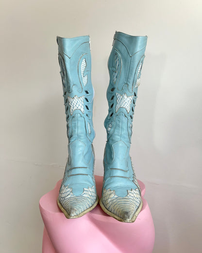 cowboy boots, UK 7
