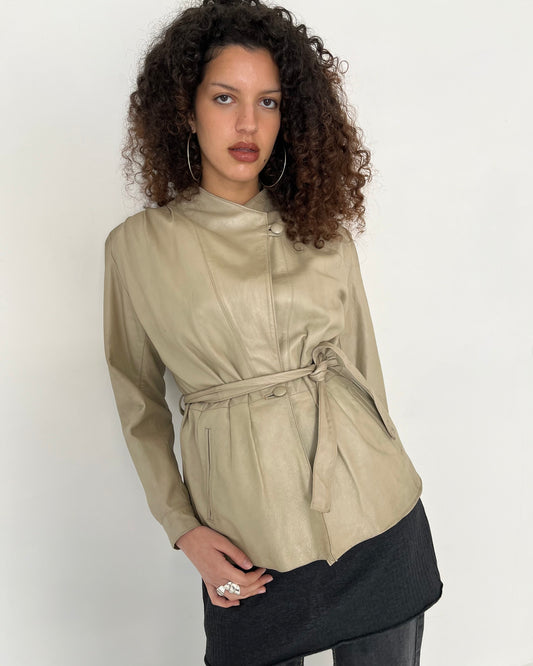 Italian leather jacket, M