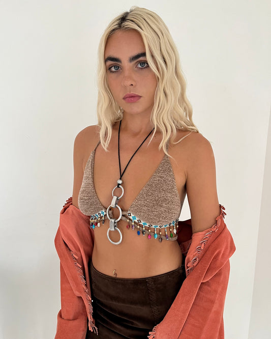embroidered bralette, S