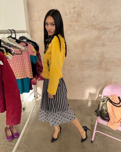 striped skirt
