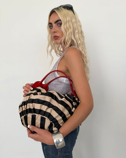 striped bag