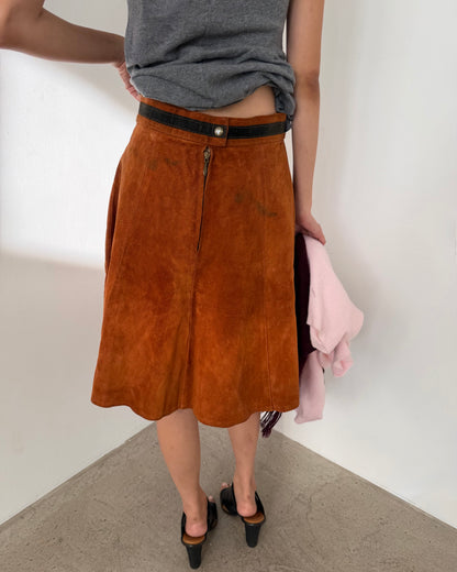 70s suede skirt