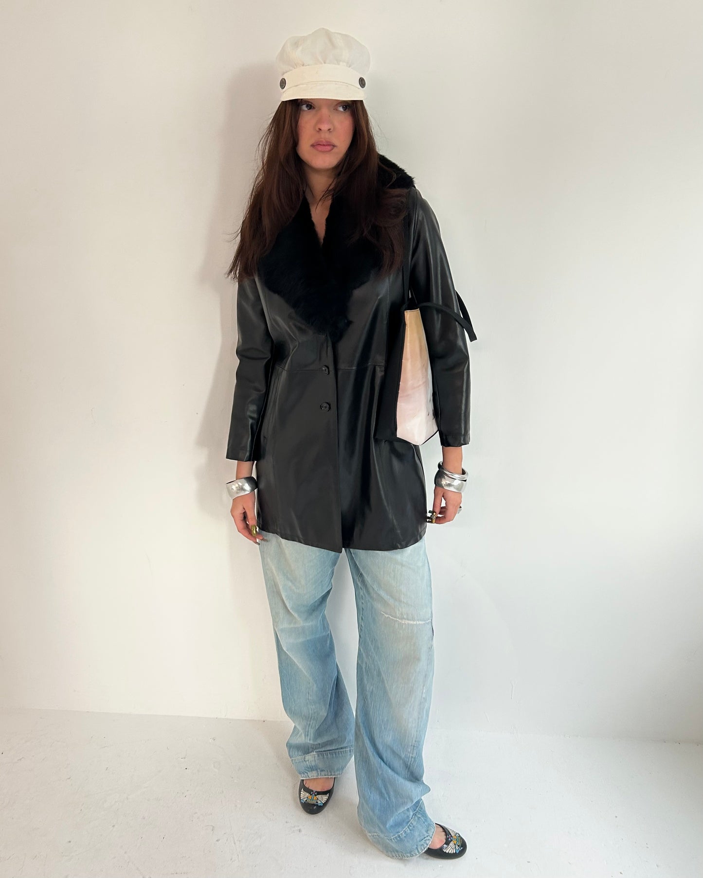 leather coat
