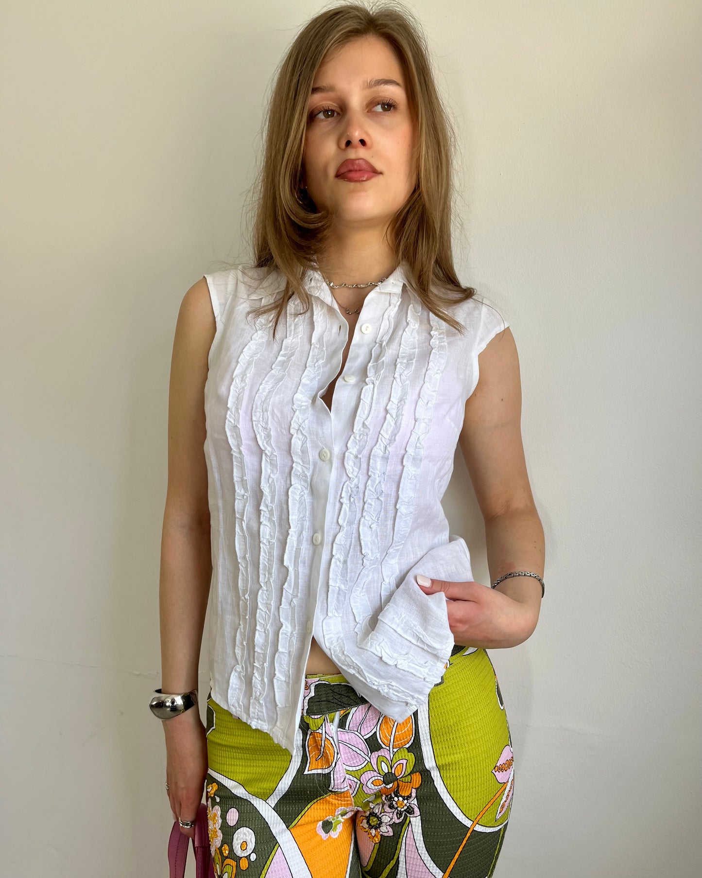 linen shirt, S