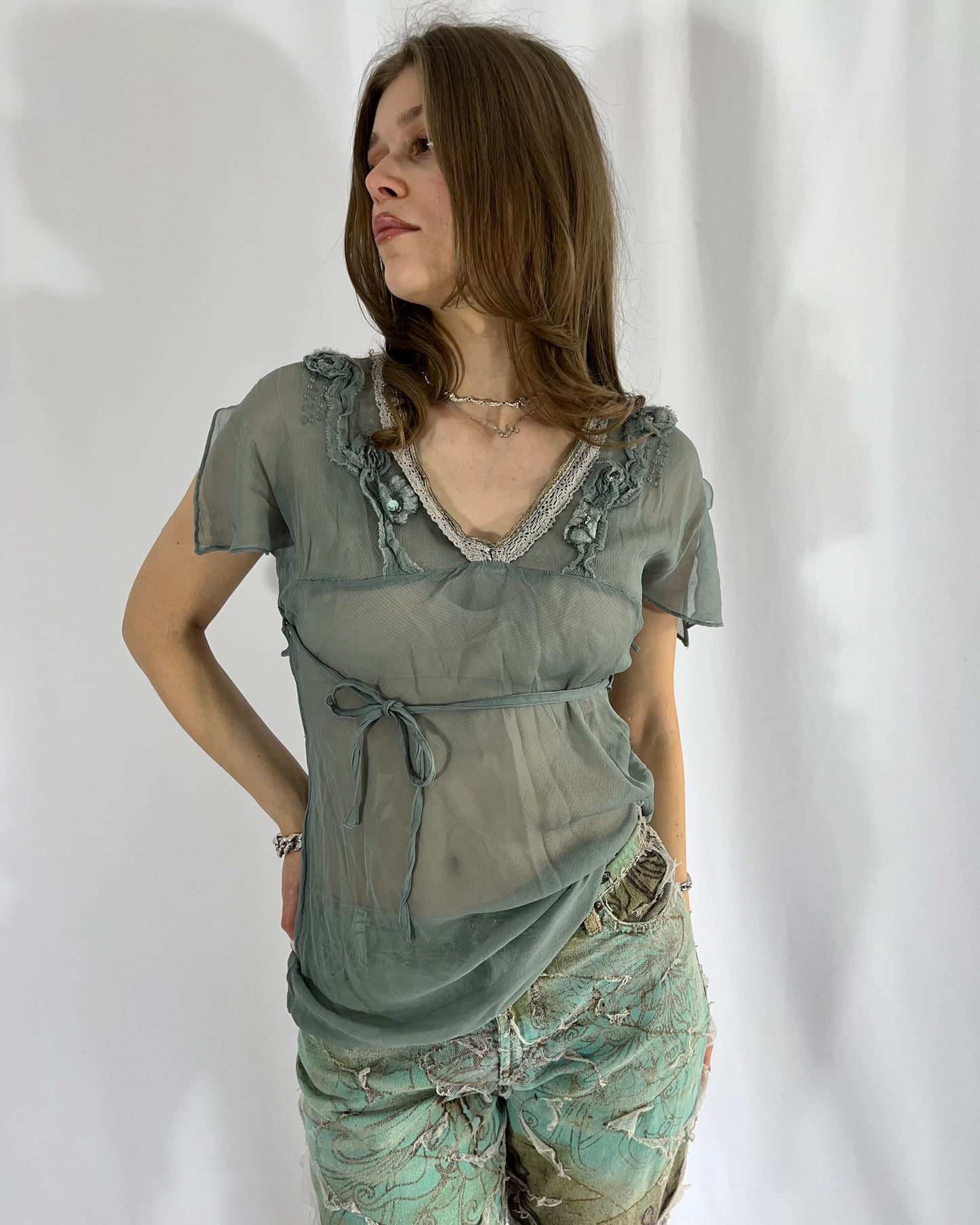 silk top, S