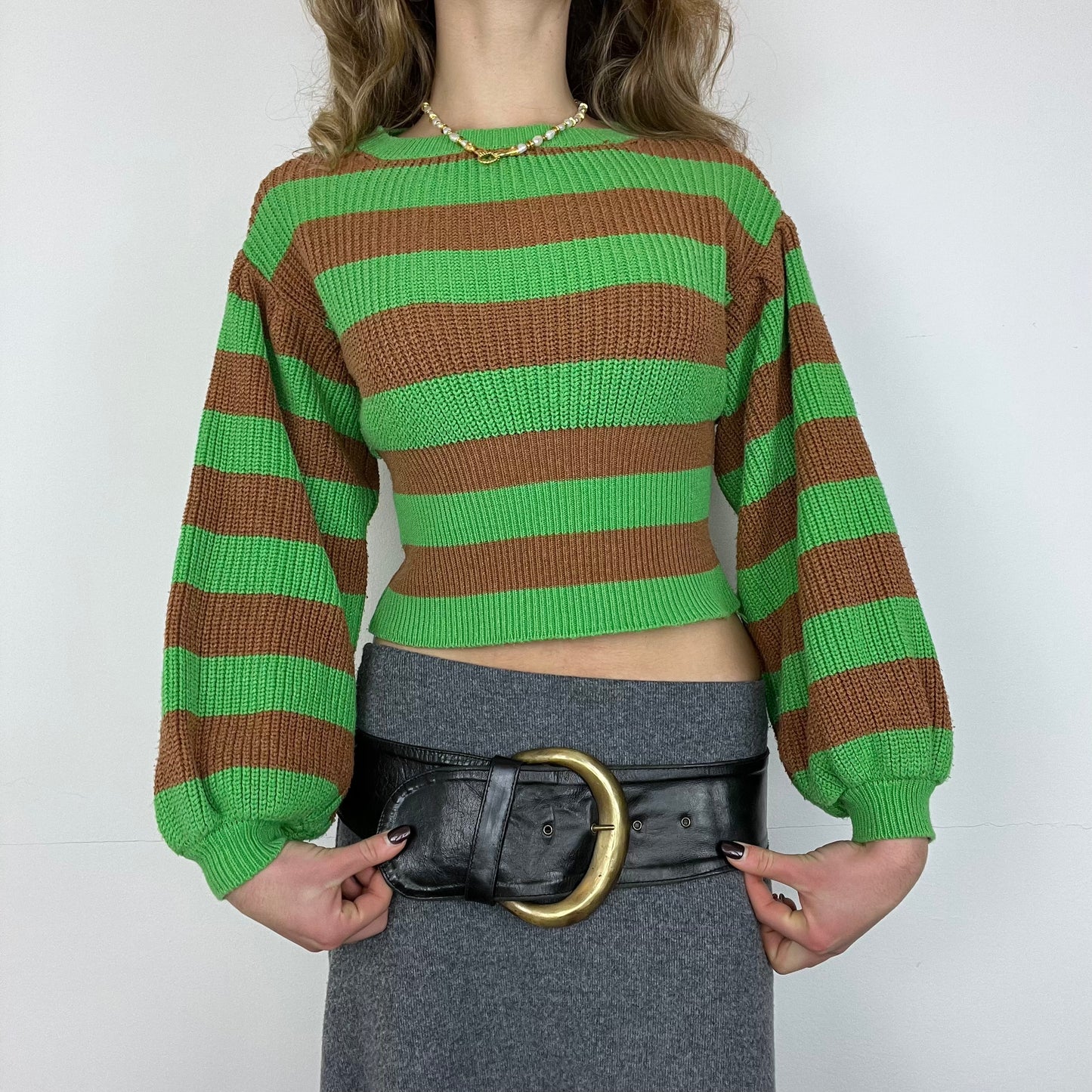 striped jumper, S