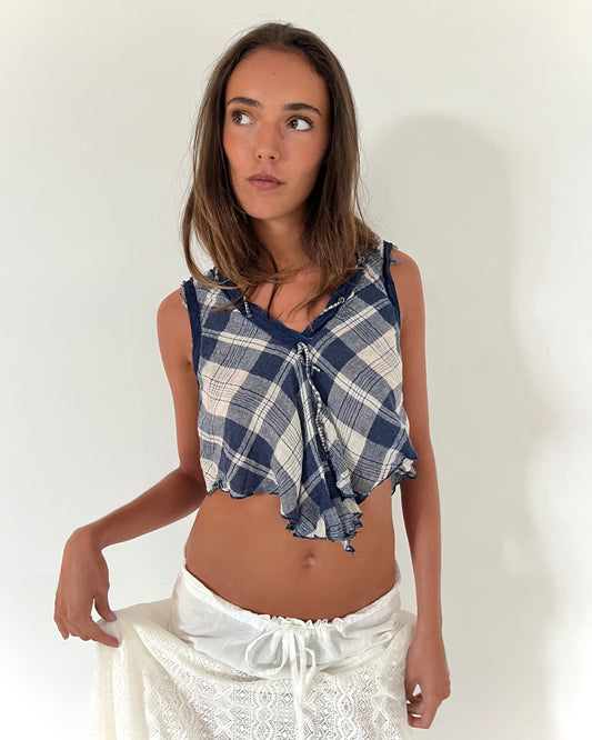 tartan top, S