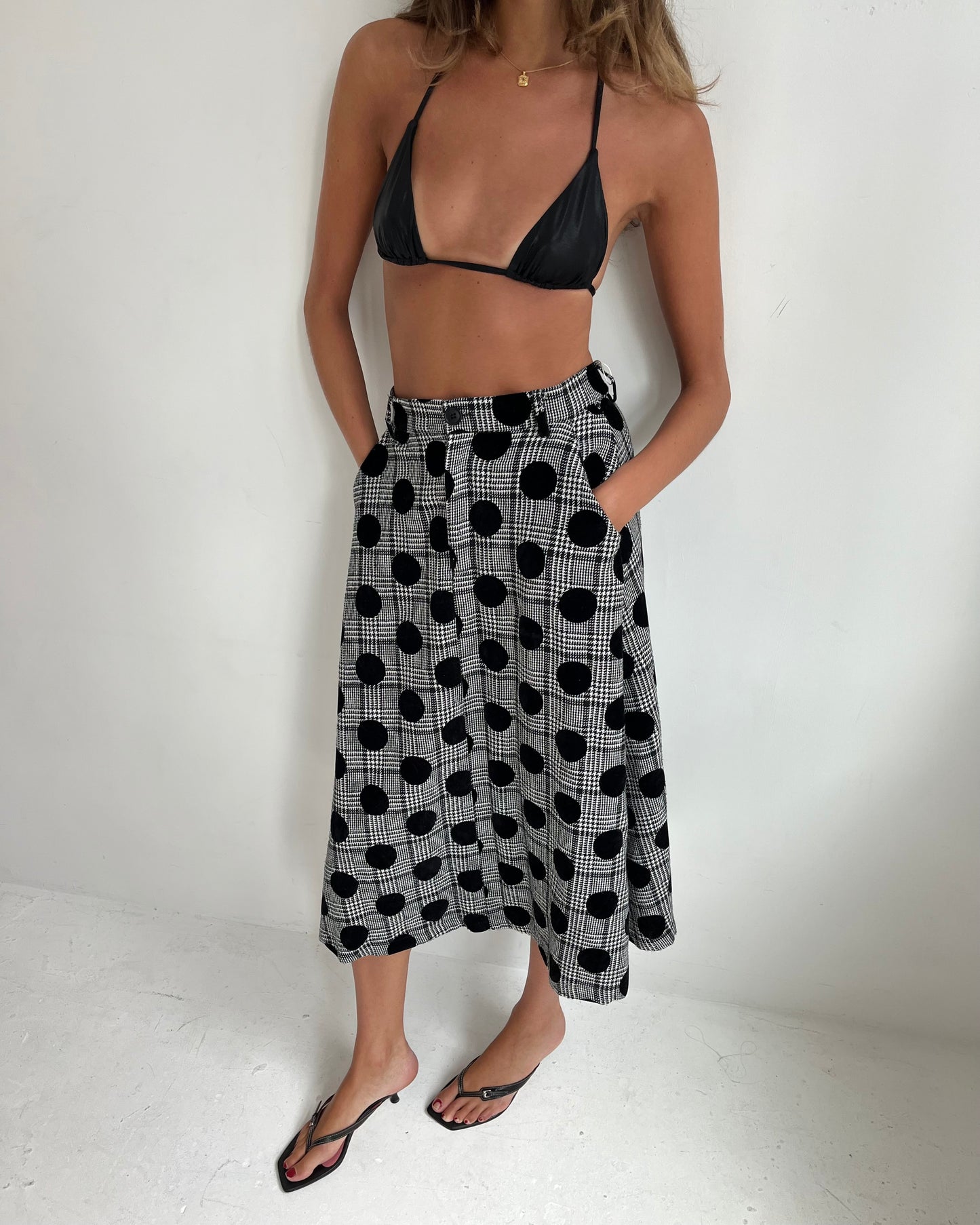 polka dot skirt, S