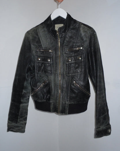 leather jacket, S