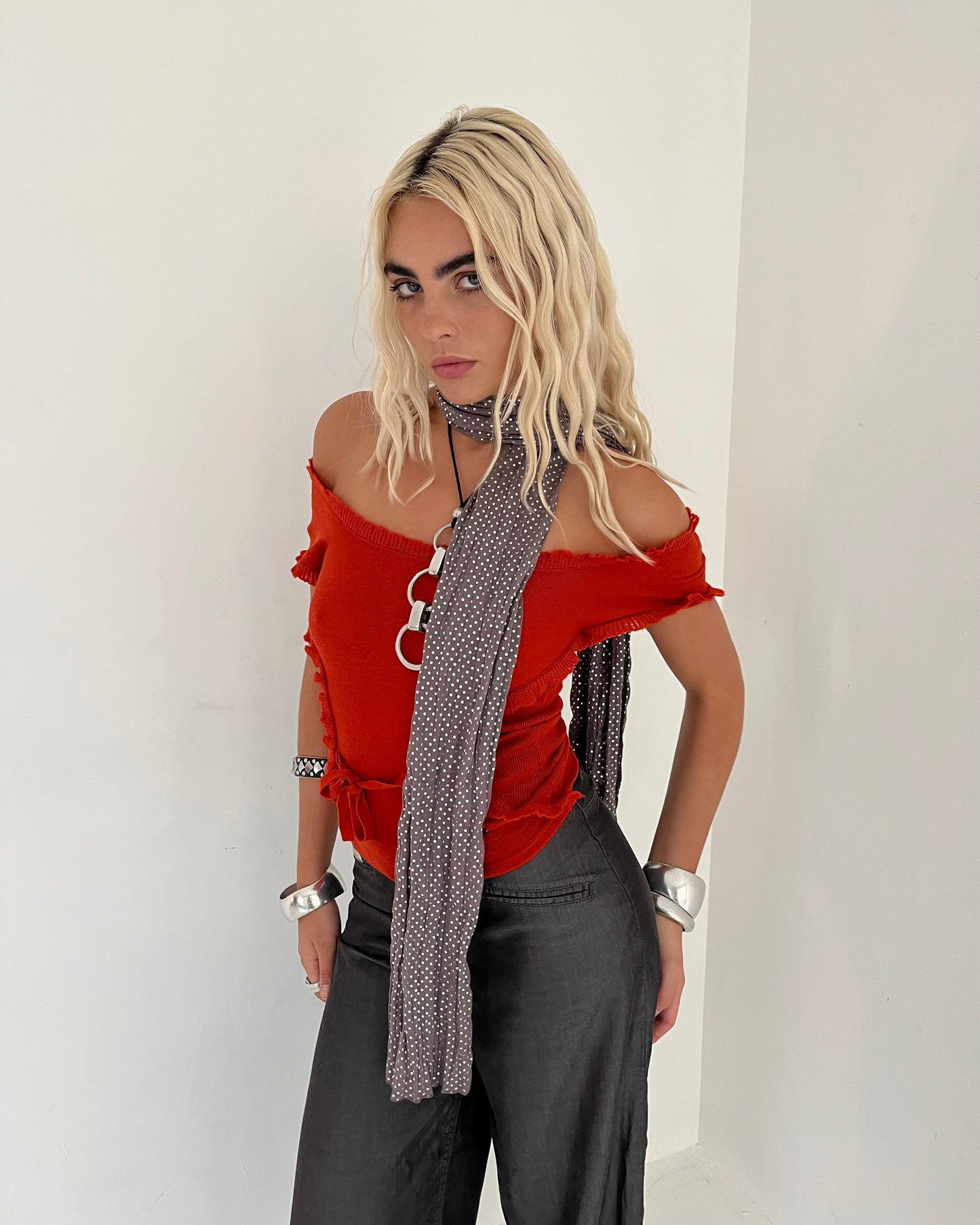 polka dot scarf
