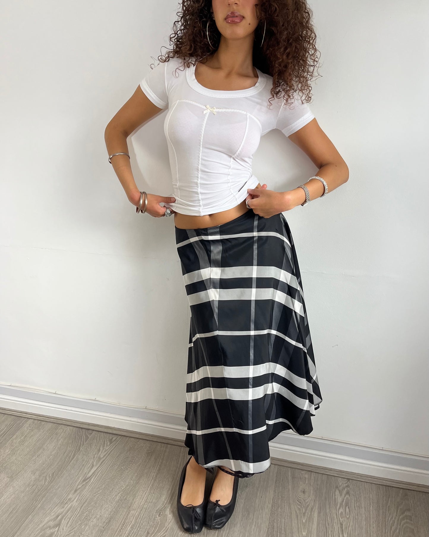 tartan skirt, M