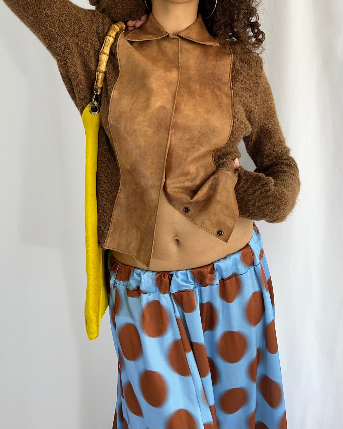 mohair leather jacket, M