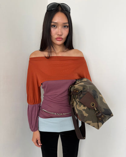 camo leather bag