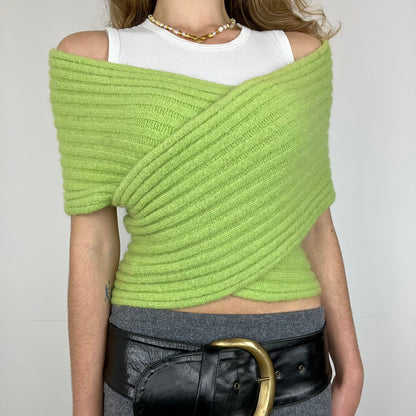 mohair wrap top, OS