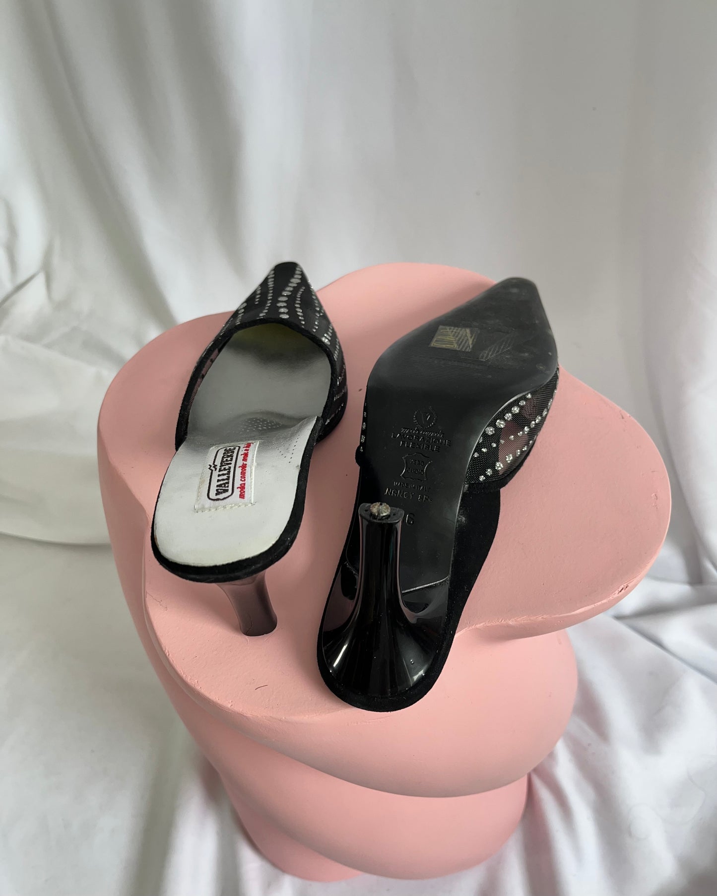 mesh kitten heels, UK 3.5