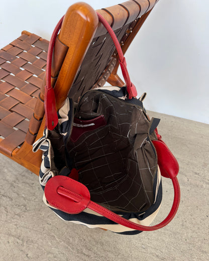 striped bag