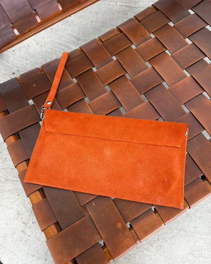 suede clutch